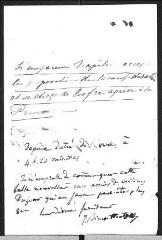 2 vues  - Binet-Hentsch, Jean. Note autographe signée avec une dépêche de Berne, à Susanne Dufour née Bonneton. Sans lieu, 5 janvier 1857 (ouvre la visionneuse)