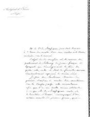 2 vues  - Boislecomte, [Charles-Joseph-Edmond] baron de, ambassadeur de France à Berne. Lettre autographe signée à Guillaume Henri Dufour. Berne, 6 novembre 1847 (ouvre la visionneuse)