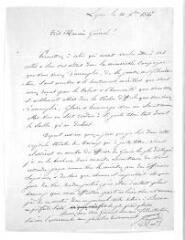 1 vue  - Cougnard, [Jean-Louis-Salomon], avocat. Lettre autographe signée à Guillaume Henri Dufour. Lyon, 10 décembre 1847 (ouvre la visionneuse)