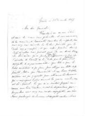 2 vues  - Marcet, F[rançois?]. Lettre autographe signée à Guillaume Henri Dufour. Genève, 13 décembre 1847 (ouvre la visionneuse)