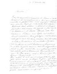 2 vues  - Anonyme [sans signature]. Lettre manuscrite à Guillaume Henri Dufour.- Sans lieu, 1er novembre 1847 (ouvre la visionneuse)