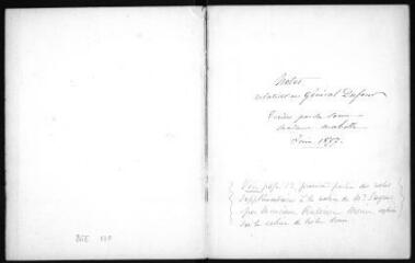 35 vues  - [Elise Dufour, épouse de Jules Mabille],« Notes relatives au Général Dufour écrites par sa sœur Madame Mabille, juin 1877 ». (ouvre la visionneuse)