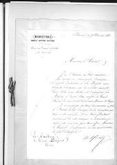 5 vues  - Certificat nommant Dufour à l\'Ordre des Saints Maurice et Lazare de la couronne d\'Italie, en italien, et lettre accompagnant l\'envoi du Grand Cordon, Florence, 10 et 15 décembre 1868 (ouvre la visionneuse)