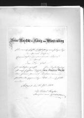 1 vue  - Certificat nommant Dufour à l\'Ordre d\'Olga du Roi du Wurttemberg. Stuttgart, 18 juin 1872 (ouvre la visionneuse)