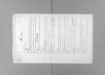 49 vues  - Lettres circulaires, projets d\'organisation militaire, règlements et autres pièces relatives à l\'armement de 1831, une partie signée par Dufour, 17 février-15 octobre (ouvre la visionneuse)