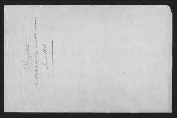 5 vues « Rapport sur l'introduction des nouvelles mesures suisses dans les affaires militaires », janvier 1838, brouillon autographe signé