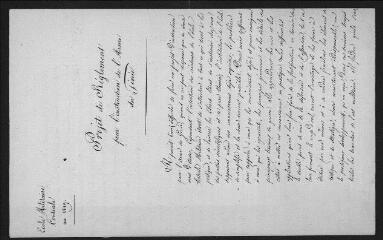 4 vues  - « Projet de règlement pour l’instruction de l’Arme du Génie », Ecole militaire centrale, Thoune, 20 avril 1819, signé Dufour (ouvre la visionneuse)