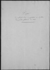 8 vues «Projet de modification à apporter au système de ponton fédéral de 1834 », rapport autographe signé, 4 avril 1843, avec dessin et addendum du 10 mars 1844