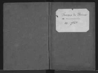 26 vues  - \'Journal des travaux relatifs au génie, exécutés à l\'Ecole militaire de Thoun l\'année 1820 et commencés le 6 août\', manuscrit autographe (ouvre la visionneuse)