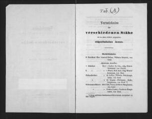 30 vues  - \'Verzeichniss der verschiedenen Stäbe der im Jahre 1856/57 aufgestellten eidgenössischen Armee\'. Brochure imprimée, [1857] (ouvre la visionneuse)