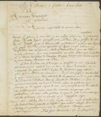 4 vues  - Joux, Pierre de. Lettre autographe signée à Etienne Dumont. - Genève, 8 mai 1818 (ouvre la visionneuse)