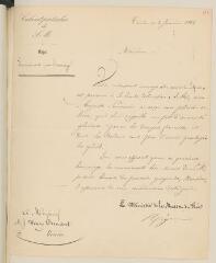 4 vues Nigra, Comte Giovanni. L.s. à Henry Dunant. - Turin, 3 janvier 1863. Ministre de la Maison du roi