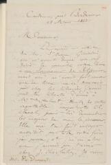 4 vues  - Passy, Frédéric. 1 l.a.s à Henry Dunant. - Caudéran près Bordeaux, 12 mars 1863 (ouvre la visionneuse)