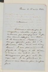 4 vues  - Monnard, A. 1 l.a.s. à [Henry Dunant]. - Bonn, 15 août 1863 (ouvre la visionneuse)