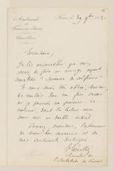 2 vues Héritte [Ernest ?], chancelier de l'Ambassade de France. 1 l.a.s. à [Henry Dunant]. - Berne, 29 novembre 1863