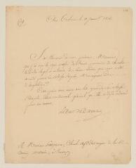 4 vues Damas, duc Charles de (1758-1829). Lettre non autographe signée à [Henri ?] Petitpierre. - Tuileries, 11 janvier 1816. Général de Division (Avec adresse)