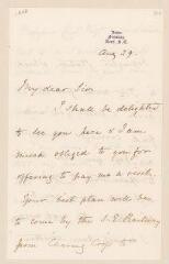4 vues Darwin, Charles Robert (1809-1882). Lettre autographe signée à un correspondant non identifié. - Down Bromley (Kent), 29 août [1868] (Anglais)