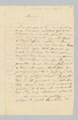 4 vues Rango, Louis de (baron). Lettre autographe signée à James Fazy. - Neubrück sur Aar, 23 mars 1854