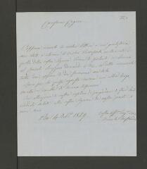 4 vues Trasmondo, Nic[c]ola. Lettre autographe signée à James Galiffe. - Pise, 4 février 1849 (en italien)