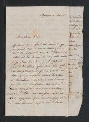 4 vues Warnery, L. Lettre autographe signée à Adèle Gerlach. - Morges, 22 avril 1838