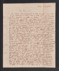 20 vues  - Gerlach-Bratschi, Marie-Madeleine. 5 lettres autographes signées et non signées à son mari G. W. Gerlach. - Genève, 8-22 juillet 1812 (ouvre la visionneuse)