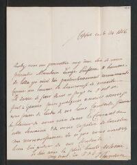 4 vues Randall, mademoiselle. Lettre autographe signée à G. W. Gerlach. - Coppet, 6 octobre 1816