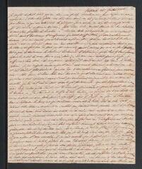 6 vues J. D. Lettre autographe signée à Louise Martin de Launay. - Carlsruhe, 31 juillet 1815