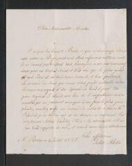 2 vues Potocka, Isabelle. Lettre autographe signée à Louise Martin de Launay. - Baden, 4 juillet 1820