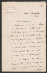 10 vues Lachenal, Adrien. 3 lettres et carte autographes signées adressées à Charles Giron.- Berne, 27 février 1895 - 20 novembre 1898 et sans date