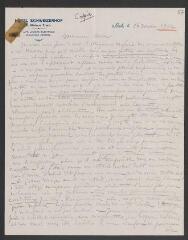 6 vues Giron, Charles. Copie autographe de 2 lettres (dont une adressée à H[ans] Auer).- Sans lieu, 16 mars 1902 et 29 janvier 1906