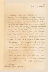6 vues  - Capo d\'Istria, J. A. 2 lettres signées à Madame Gosse et son fils. - Egine, 1/13 avril 1828 (ouvre la visionneuse)