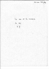 2 vues  - \'Le son et la conscience du son\' (démonstration à Lausanne, 20 juin 1935). 1 exemplaire dactylographié (ouvre la visionneuse)