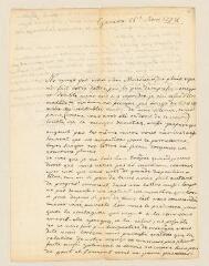 20 vues Maffei, Mademoiselle S[ara] de., [soeur du précédent]. 5 lettres autographes signées à Jean-Etienne Liotard (fils). - Genève, Rheenen, Kensington, 25 mars 1778 - 1er juin 1784 (avec adresses)
