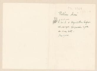 372 vues Pallière, Aimé. 80 l.a.s. (75 l. et 5 cartes) au Père Hyacinthe Loyson.- Lyon, etc., 18 avril 1902 - 21 janvier 1912 et [s.d.]