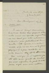 4 vues Loyson, Charles dit le Père Hyacinthe. 2 l. à Mgr Passavalli [Puecher - Passavalli].- [s.l.], 12 mars 1872 - 14 juin 1883