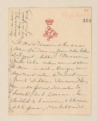 4 vues  - Princesse W. C. [non signé, sur papier en-tête avec 2 initales C. et W. sous une couronne. Peut-être Wordsworth, Christophe]. 1 l. à Mme Hyacinthe Loyson.- [s.l.], [15 juillet 1869?] (ouvre la visionneuse)