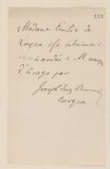 10 vues Strossmaier, Joseph Georg (évêque). 2 billets de recommandation en faveur de Mme Hyacinthe Loyson.- [s.l.n.d.] - Rome, 20 février 1875