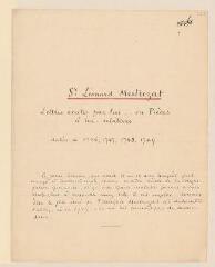 63 vues  - Léonard Mestrezat. Lettres écrites par lui, ou pièces à lui relatives (ouvre la visionneuse)