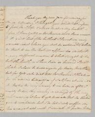 4 vues  - Saunders, [?]. Lettre autographe signée à Jane Marcet. - Sans lieu, 3 novembre 1794 (En anglais) (ouvre la visionneuse)