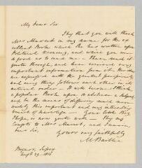 4 vues  - Baillie, M. Dr. Lettre autographe signée à Alexandre Marcet. - Bognor [Sussex], 29 août 1816 (ouvre la visionneuse)
