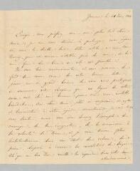 4 vues  - Broé, R[osine]. Lettre autographe signée à Jane Marcet. - Yvonand, 21 juin 1834 (ouvre la visionneuse)