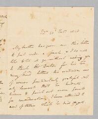8 vues  - Hall, Basil. 2 lettres autographes signées à Jane Marcet. - Edin[burg], 20 février - 26 mars 1818 (En anglais) (ouvre la visionneuse)