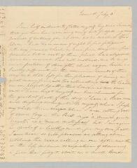 20 vues  - Mallet, L. 5 lettres autographes signées à Jane Marcet. - Exmouth et sans lieu, 3 juillet - 10 octobre 1810 et sans date (En anglais) (ouvre la visionneuse)