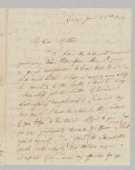 8 vues Marcet, F[rank]. Lettre et billet autographes signés à sa mère Jane Marcet. - Londres et sans lieu, 26 juin 1827 et sans date (En anglais et en français)