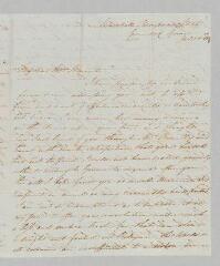 4 vues  - Parke, Letitia. Lettre autographe signée à Jane Marcet. - Cavendish Square [Londres], 1er juillet 1834 (En anglais) (ouvre la visionneuse)