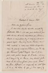 4 vues  - Coulin, F[rank], [pasteur]. Lettre autographe signée à Jean-Henri Merle d\'Aubigné. - Genthod, 2 janvier 1868 (ouvre la visionneuse)
