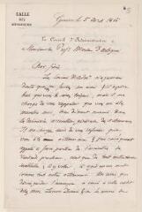 4 vues  - Barde, Ch[arle]s, pasteur. Lettre autographe signée au professeur [Jean-Henri] Merle d\'Aubigné. - Genève, 5 avril 1866 (ouvre la visionneuse)