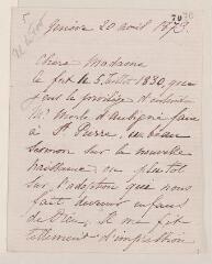 4 vues  - Lefort, Blanche. Lettre autographe signée à Jean-Henri Merle d\'Aubigné. - Genève, 20 avril 1873 (ouvre la visionneuse)