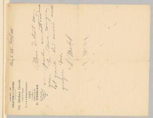 2 vues Michel, L[ouis]. Lettre autographe signée à [Paul Verlaine]. - Paris, 28 avril 1888