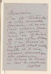 4 vues Breslau, Louise Catherine. Lettre autographe signée à Mathias Morhardt. - Neuilly, 26 novembre 1905